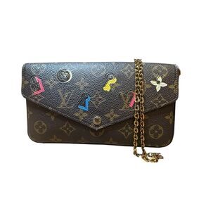 LOUIS VUITTON Limited Edition LV Love Lock Pochette Felicie Clutch Wallet WOC